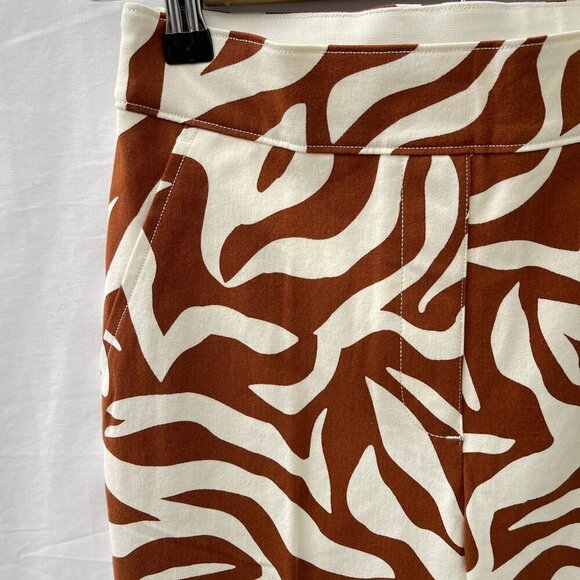 SPANX On-the-Go Ankle Slim Straight Pants Pull On Clay Zebra Brown Women XS - Picture 8 of 16